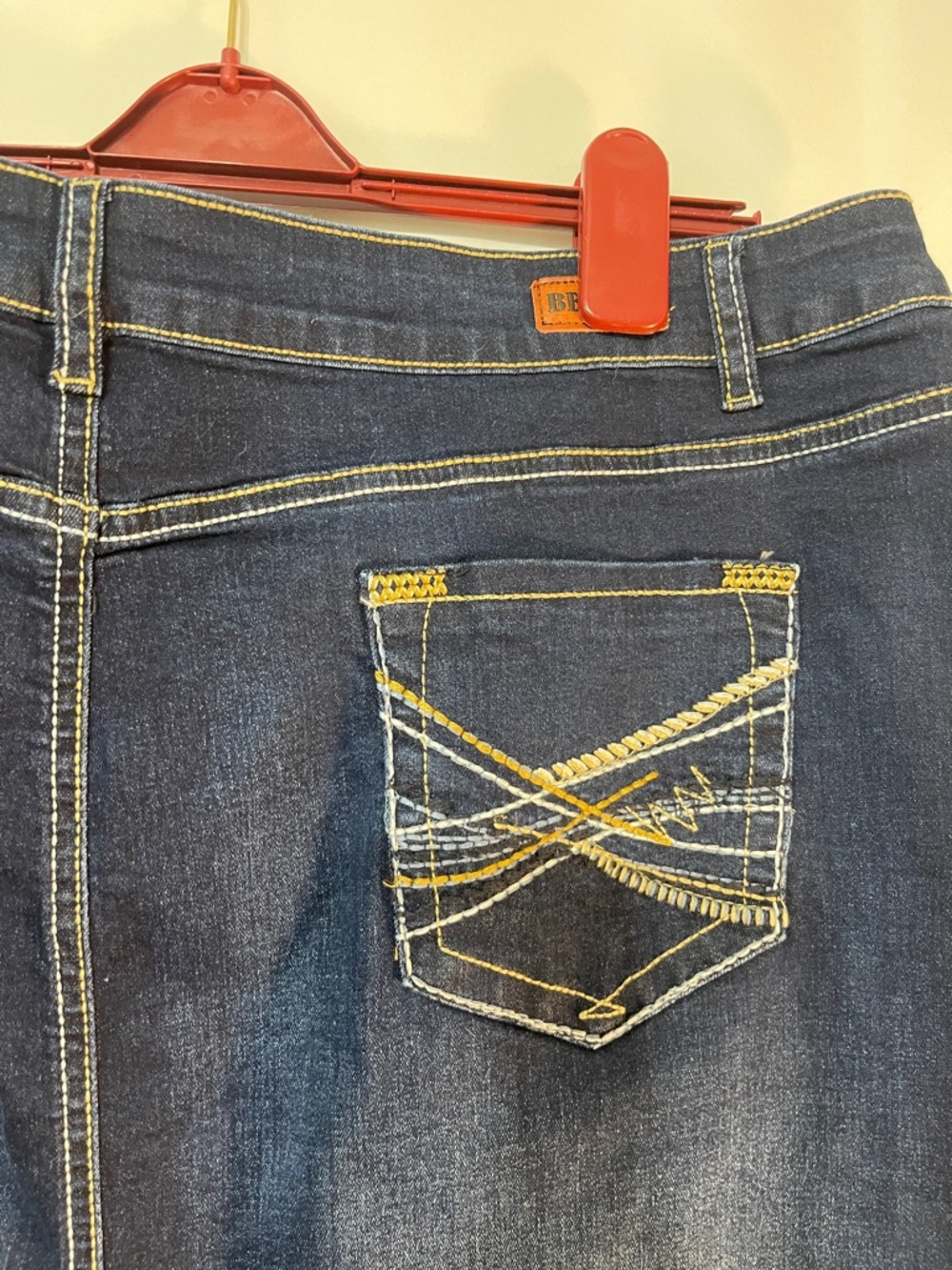 Dark Blue Denim Pencil Skirt - Picture 11 of 12